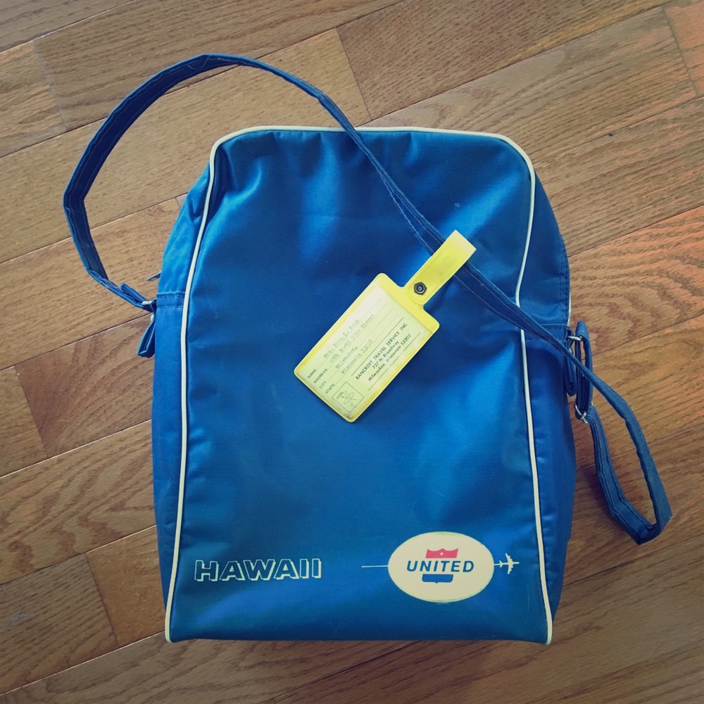 Vintage United Flight Attendant Shoulder Bag